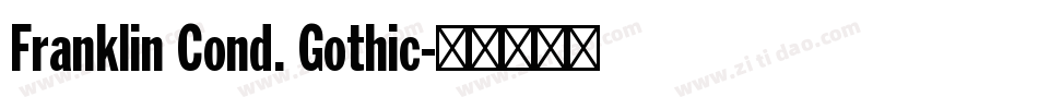 Franklin Cond. Gothic字体转换